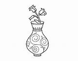Vase Bellflower Coloring Coloringcrew sketch template
