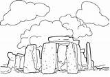 Stonehenge Coloring 451px 81kb sketch template