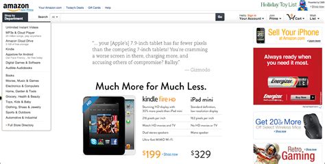 amazon mocks apple  compares kindle fire hd  ipad mini   homepage