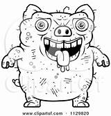 Pig Ugly Outlined Clipart Cartoon Cory Thoman Coloring Vector Regarding Notes sketch template