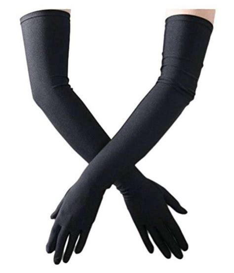 tahiro black cotton full arm sleeves gloves pack   buy tahiro black cotton full arm