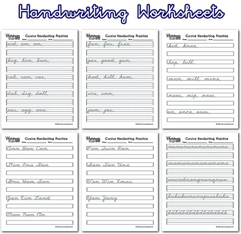 cursive handwriting worksheets uppercase  lowercase script practice