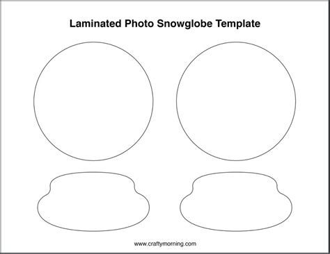 printable snow globe base template