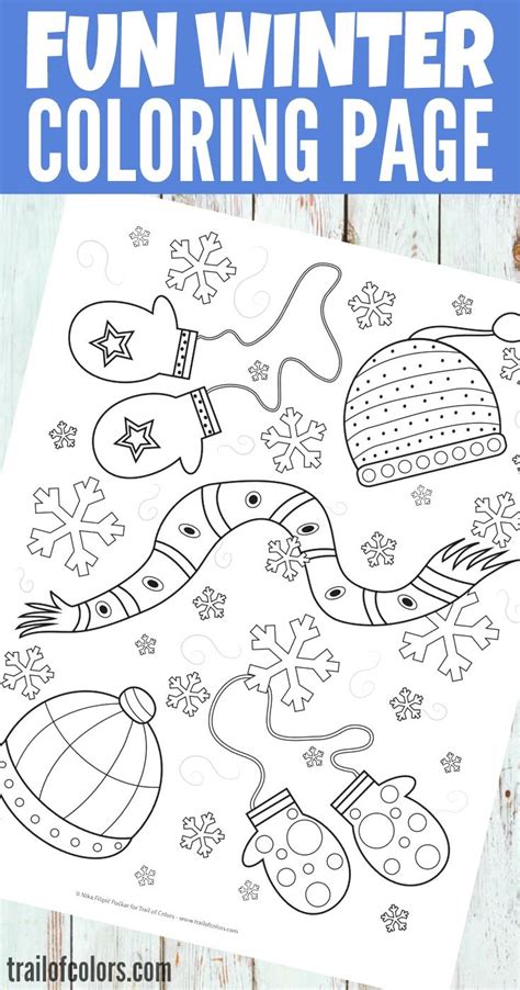 printable winter coloring page  kids dagis och skola