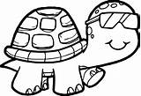 Turtle Coloring Pages Turtles Sea Tortoise Glasses Drawing Color Baby Ninja Detailed Printable Draw Colouring Kids Print Preschool Realistic Sheet sketch template