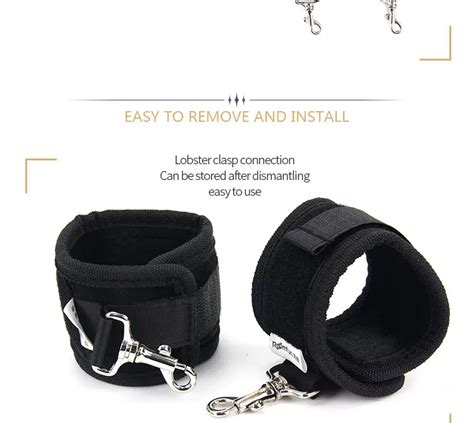 bed restraints handcuff ankle cuff male bondage sex toy accessories kit