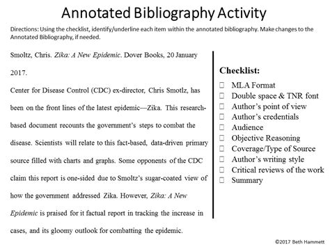 education helper writing  annotated bibliography step  step guide
