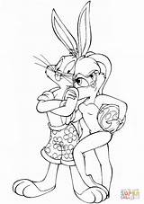 Bunny Coloring Bugs Lola Pages Printable Looney Drawing Tunes Cartoon Drawings Characters Adult Jam Space Rabbit Books Colouring Popular Visit sketch template
