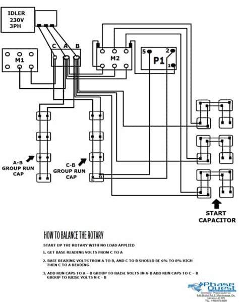 phase rotary converter wiring diagram