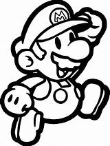 Mario Coloring Pages Super Paper Boys Color Drawing Baby Colouring Printable Odyssey Bros Kids Sheets Luigi Brothers Running Print Easy sketch template
