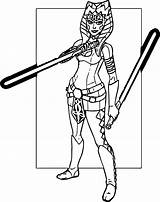 Ahsoka Coloring Tano Pages Wars Blade Star Two Colouring Drawing Wecoloringpage Choose Board Template Printable sketch template