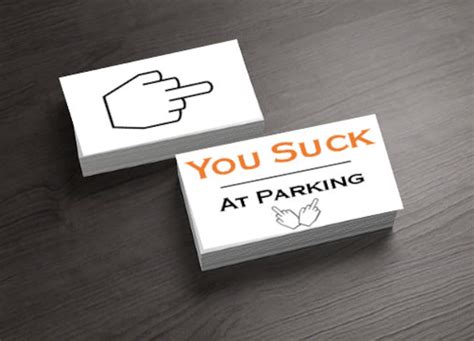 bad parking cards  suck  parking printable etsy