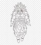 Broly Drawing Coloring Pages Line Pngfind sketch template