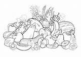 Coloring Pages Salad Fruit Adult Flowers Popular sketch template