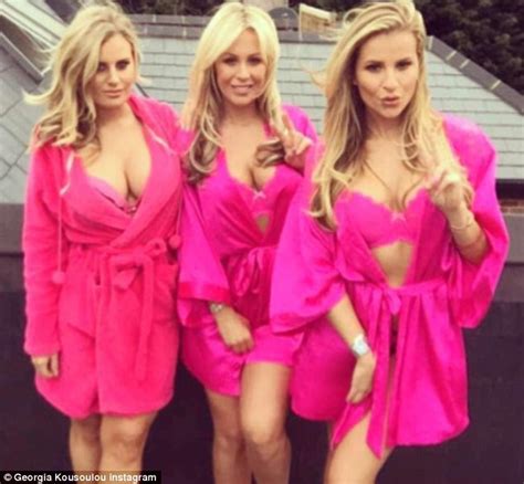 towie s kate and danielle put on a very busty display in hot pink lingerie on instagram daily