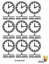 Pages Clock Coloring Minutes Colouring Faces Color Kids Coloringpagesonly Yescoloring Time sketch template