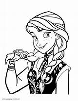 Anna Frozen Coloring Pages Printable Colouring Disney Girls Print Color Face Girl Getcolorings Clipartmag Getdrawings Template sketch template