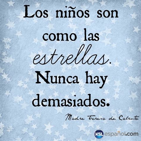 los ninos son como las estrellas madre teresa de