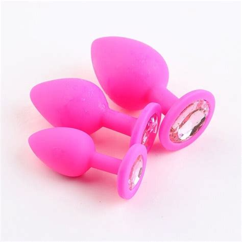 Anal Butt Plug Silicone S M L Set Sex Toy For Women Men Couple Metal