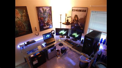 gaming setup room  home office july  youtube