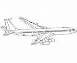 747 707 Boing Airline Aircraft доску выбрать sketch template