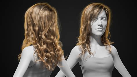 styling  shading realistic hair cg cookie
