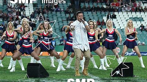 stan walker and sydney roosters cheerleaders smp images
