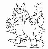 Dragon Template Coloring Kids Drawing Pages Preschoolers Templates Printable Craft Animal Getcolorings Color Getdrawings sketch template