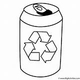 Coloring Tin Pages Recycling Earth Symbol Drink Bigactivities Recycle Empty Things Color Print Printable Tin2 sketch template