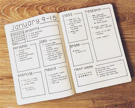 bullet journal weekly layout inspiration zen  planning