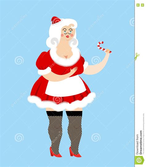 mrs santa claus and lollipop christmas woman and mints f stock