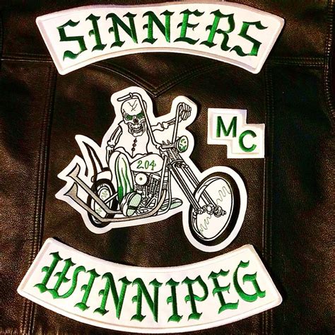 sinners winnipeg mc motorcycle clubs biker patches mcs