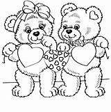 Teddy Coloring Bear Pages Cute Getcolorings sketch template
