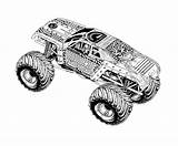 Monster Truck Meents Coloring Pages Trucks Tom Prowler Bigfoot Coloringpagesonly Ausmalbilder Famous Online sketch template