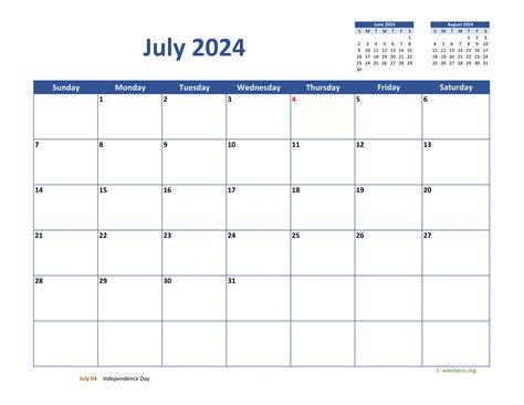 july  calendar classic wikidatesorg