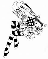 Jester Jesters Harlequin Clown Deviantart Clipartmag sketch template