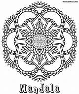 Intricate Pages Coloring Mandala sketch template