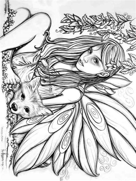 fairy coloring pages  adults