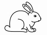 Coloring Rabbit Pages Drawings Rabbits Bunny Printable Kids Simple Easy Template Templates Line sketch template