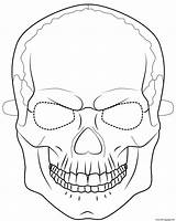 Halloween Mask Coloring Skull Pages Outline Printable Print Scary Kids Sheet Color Children Onlinecoloringpages sketch template