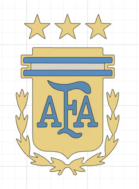 archivo stl gratis logotipo de la afa asociación del fútbol argentino