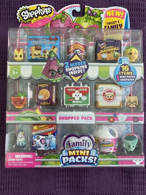 shopkins family mini packs shopper pack   piece  ebay