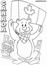 Coloring Flag Canadian Pages sketch template