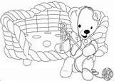 Bear Coloring Teddy Knitting Andy Pandy Pages Categories sketch template