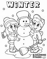 Winter Coloring Children Snowman Pages Sheets Kids Topcoloringpages Sheet Choose Board sketch template