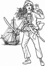 Bonny Anne Mary Read Coloring Pirates Google sketch template