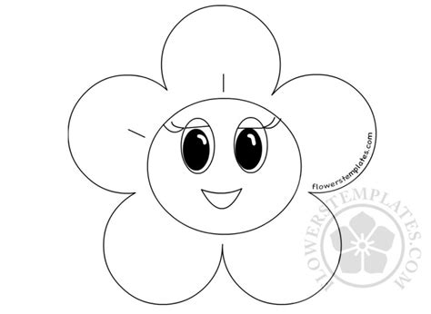 spring coloring pages smiley face flower flowers templates