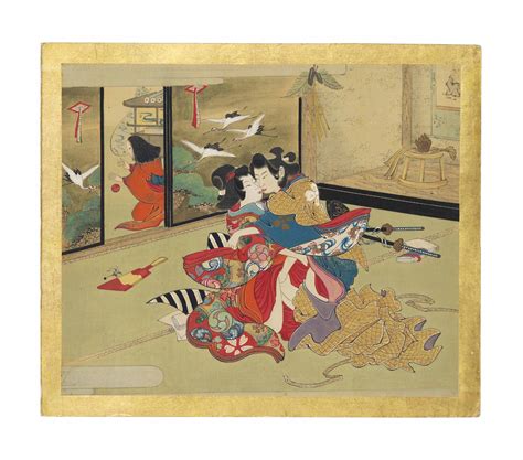 erotica a japanese early 20th century album of 8 erotic scenes