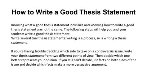 how to write a great thesis statement for an argumentative essay thesis statements the