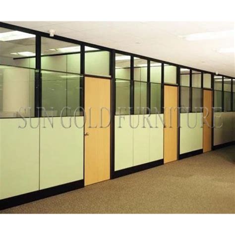 modern chinese wholesale office cabin used glass half partition sz